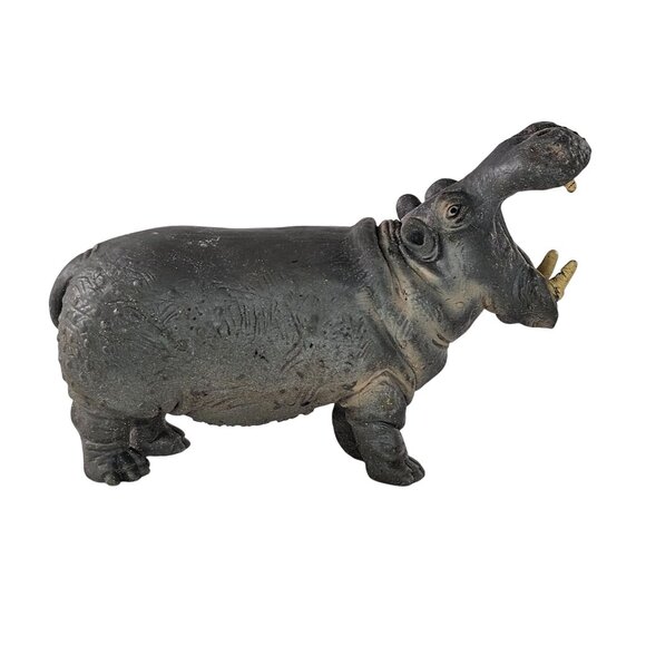 Schleich Hippopotamus Male #14132 Animal Figure Mouth Open Zoo Critter - Picture 5 of 8